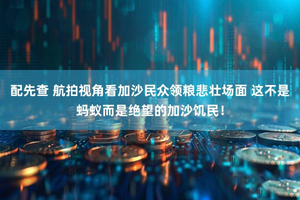 配先查 航拍视角看加沙民众领粮悲壮场面 这不是蚂蚁而是绝望的加沙饥民！